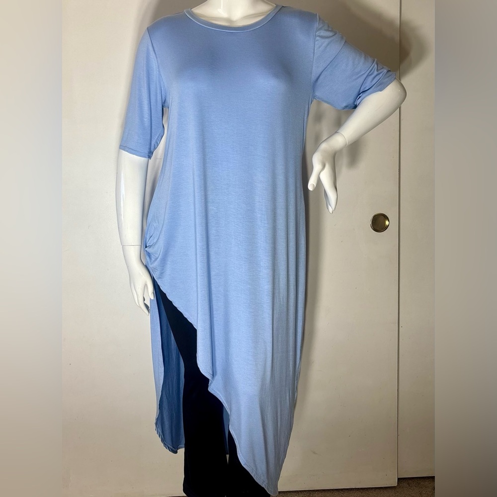 Torrid baby blue asymmetric tunic